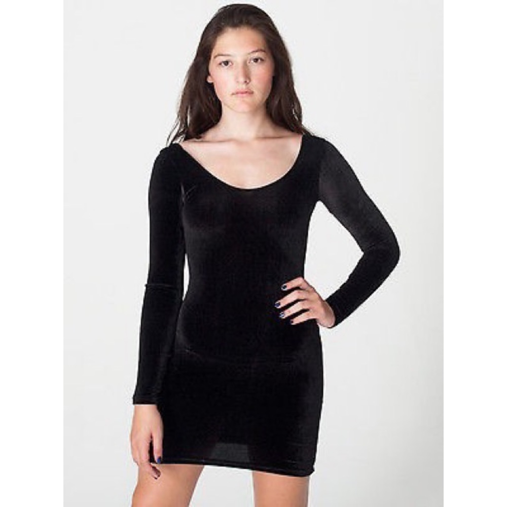 American Apparel Stretch Velvet Double U-Neck